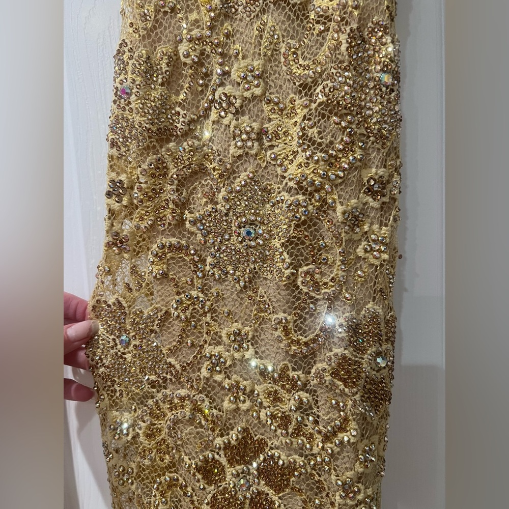 Annabella Dress Gold Claudio Milano Couture